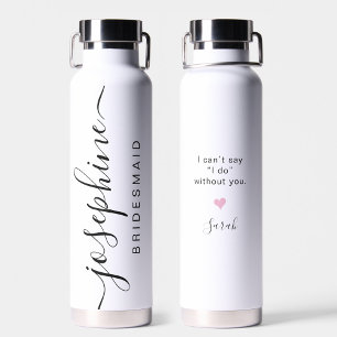 Personalised Bridesmaid Proposal Name Wedding Water Bottle