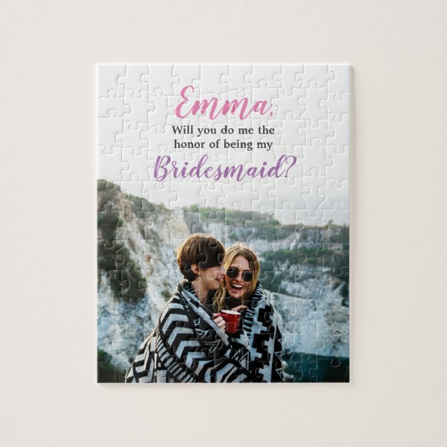 [Personalised] Bridesmaid Proposal Photo Puzzle (Vertical)