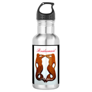 personalised bridesmaid redhead mermaid 532 ml water bottle