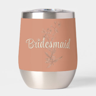 Personalised Bridesmaid Rustic Boho Wildflowers Th