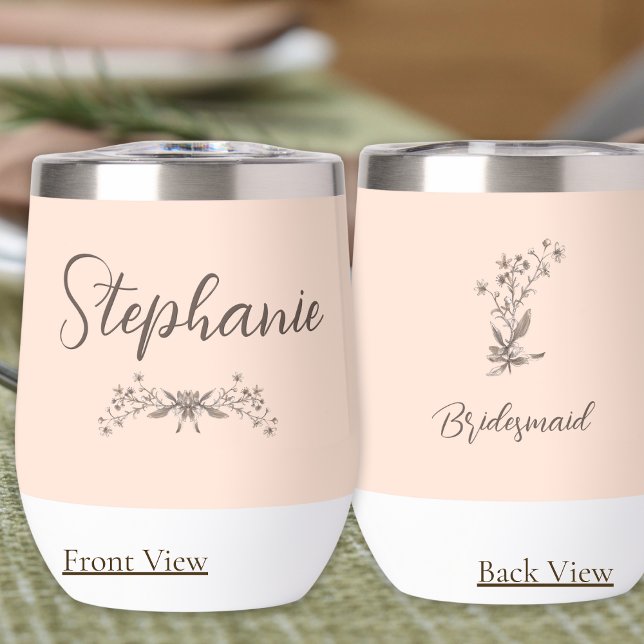 Personalised Bridesmaid Rustic Elegant Wildflowers (Creator Uploaded)