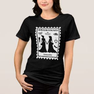 Personalised Bridesmaid Stamp Tri-Blend Shirt