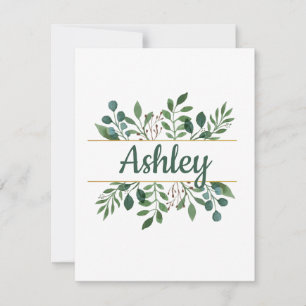 Personalised Bridesmaid  Thank You Card