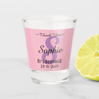 Personalised Bridesmaid Thank You Gift Shot Glass