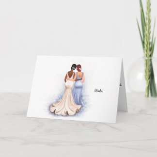 Personalised Bridesmaid to Bride Wedding Card