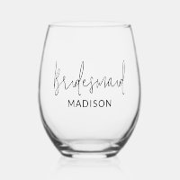 Personalised Bridesmaid Wine Glass Proposal Gift