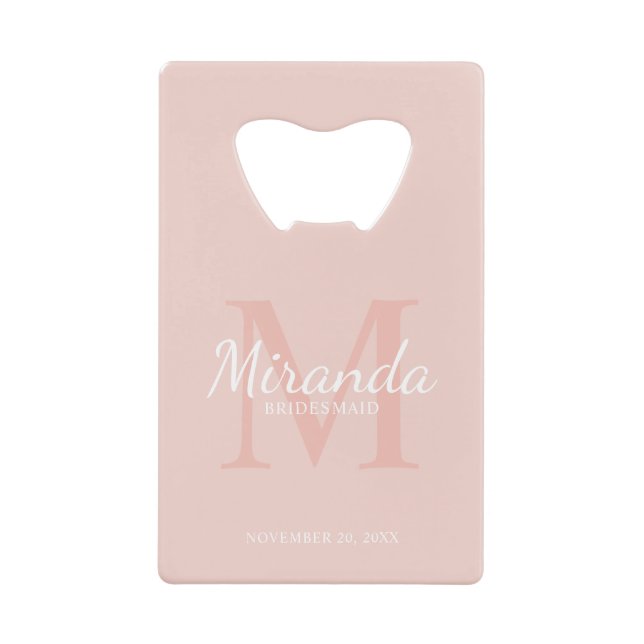 Personalised Bridesmaid's Monogram and Name (Front)