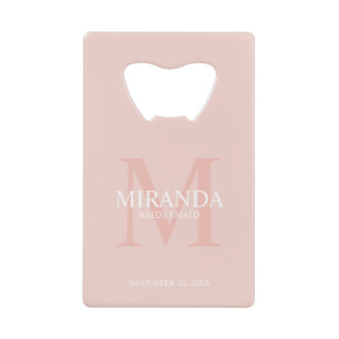 Personalised Bridesmaid's Monogram and Name