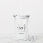 Personalised Bridesmaid's Monogram and Name Acryli<br><div class="desc">Personalised Bridesmaids Gifts
features personalised bridesmaid's name in grey classic serif font style and monogram in light grey as background with title and wedding date in grey classic serif font style.

Also perfect for Maid of Honour,  Flower Girl,  Mother of the Bride and more.</div>