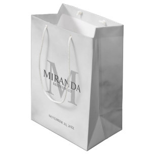 Personalised Bridesmaid's Monogram and Name Medium Gift Bag