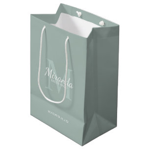 Personalised Bridesmaid's Monogram and Name Medium Gift Bag
