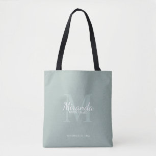 Personalised Bridesmaid's Monogram and Name Tote Bag