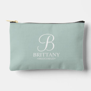 Personalised Bridesmaid's Name and Monogram Accessory Pouch