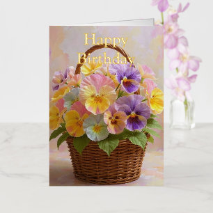Personalised Bright Coloured Pink Roses Birthday Foil Greeting Card