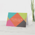 Personalised | Bright Diamonds Birthday Card<br><div class="desc">Modern and colourful diamond design that can be customised with your text.</div>