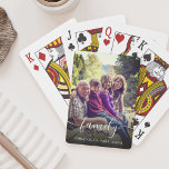 Personalised Bright Filter Family Photo Name Playing Cards<br><div class="desc">Easily personalise these playing cards with your custom favourite family photos enhanced with a fun bright filter and name written in modern calligraphy.</div>