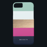 Personalised | Bright Heues Case-Mate iPhone Case<br><div class="desc">Bright and bold striped design that can be personalised with a name. | Designed by Shelby Allison</div>