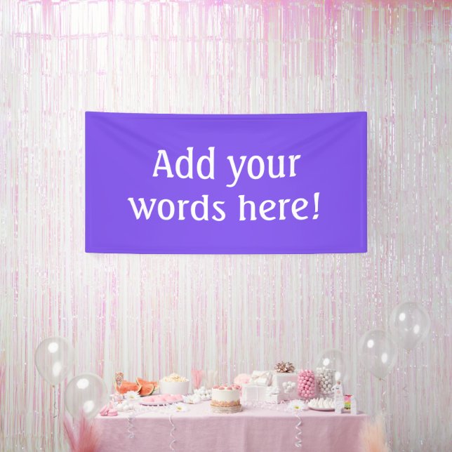 Personalised Bright Purple Banner (Party)