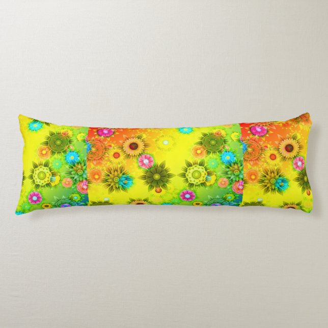 Personalised Bright Sunshine Floral Soft Pillow (Front)