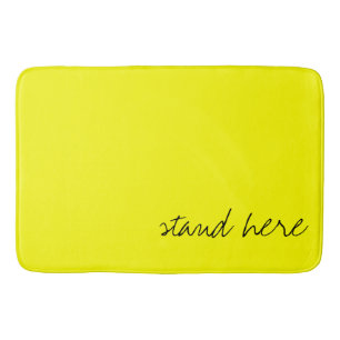 Personalised Bright Yellow Bath Mat