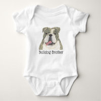Personalised Brindle & White English Bulldog Dog