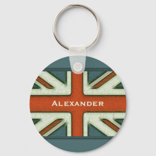 Personalised British Flag Key Ring