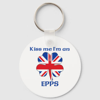 Personalised British Kiss Me I'm Epps Key Ring