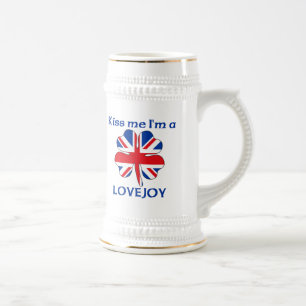 Personalised British Kiss Me I'm Lovejoy Beer Stein