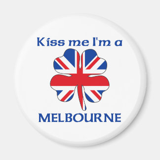 Personalised British Kiss Me I'm Melbourne Magnet