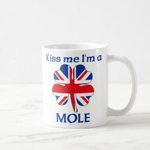 Personalised British Kiss Me I'm Mole Coffee Mug