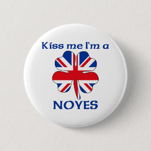 Personalised British Kiss Me I'm Noyes 6 Cm Round Badge
