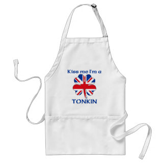 Personalised British Kiss Me I'm Tonkin Standard Apron