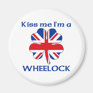 Personalised British Kiss Me I'm Wheelock Magnet