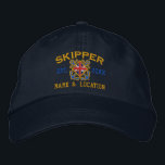 Personalised British UK Flag Skipper Nautical Embroidered Hat<br><div class="desc">A Classic crossed anchors nautical style with Union Jack flag you can personalise with year and name, a custom embroidered cap for a skipper of special occasions. Use the "Ask this Designer" link to contact us with your special design requests or for some assistance with any of your customisation needs....</div>