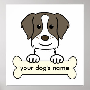 Personalised Brittany Spaniel Poster