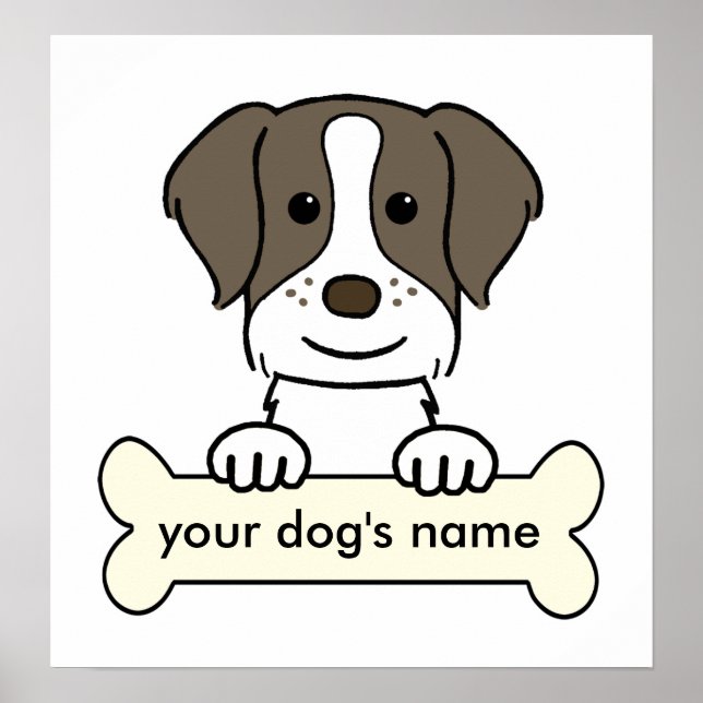 Personalised Brittany Spaniel Poster (Front)