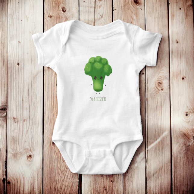Personalised Broccoli Name Cute Baby Outfit Baby Bodysuit (Creator Uploaded)