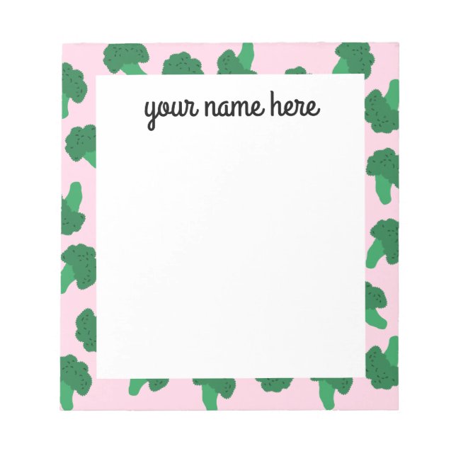 Personalised Broccoli Notepad (Front)