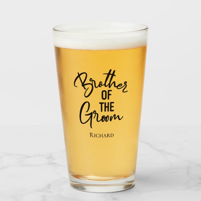 Personalised Brother of the Bride Glass (Front Filled)