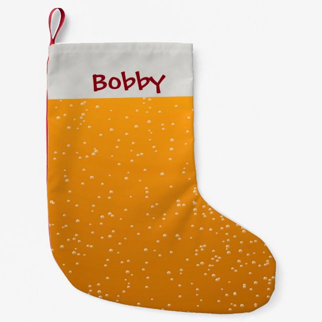 Personalised Brown Ale Beer Stocking (Front)