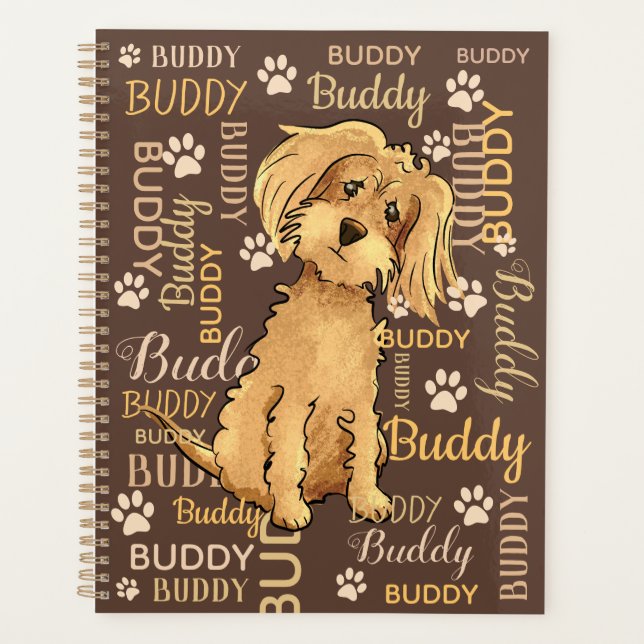 Personalised Brown Dog Planner (Front)