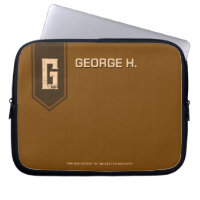 Personalised Brown Laptop Case for Man