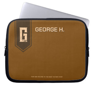 Personalised Brown Laptop Case for Man