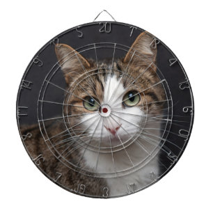  Personalised Brown Tabby Cat Single Pet Photo Dartboard