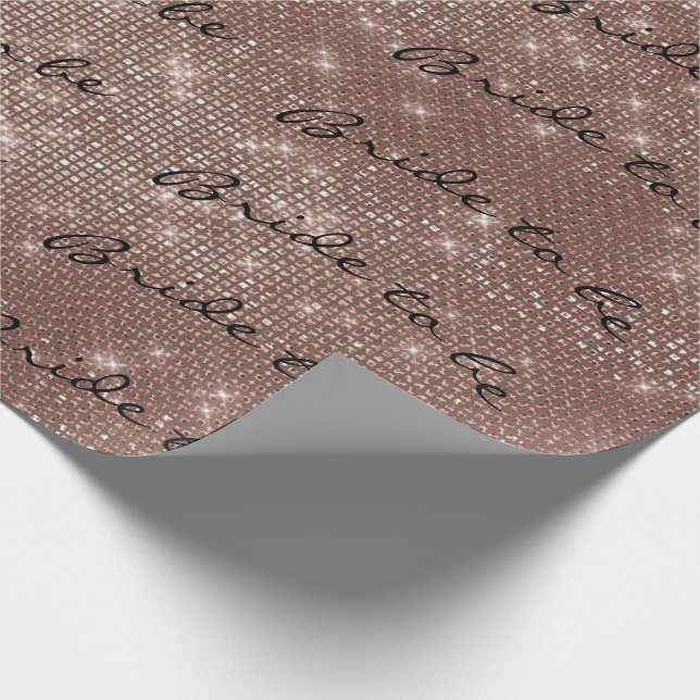 Personalised Brush Bride to be Blush Pink Wrapping Paper (Corner)