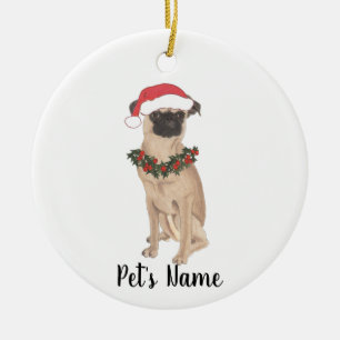 Personalised Brussels Griffon Ceramic Tree Decoration