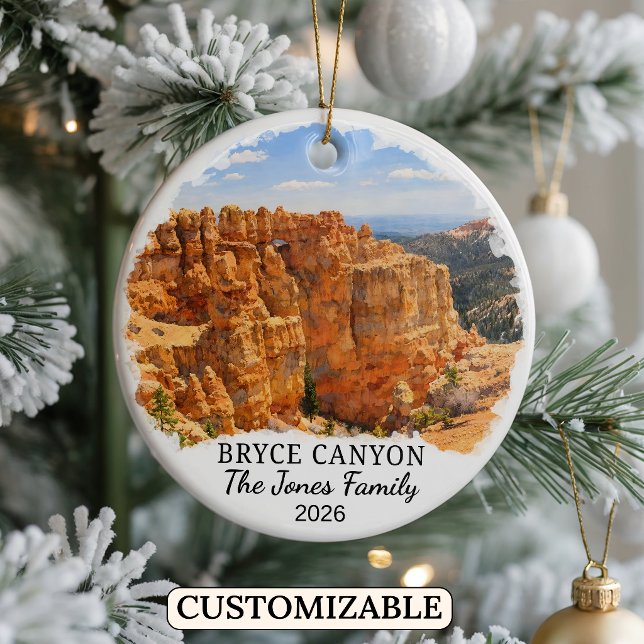 Personalised Bryce Canyon National Park, Utah Ceramic Tree Decoration (Creator Uploaded)