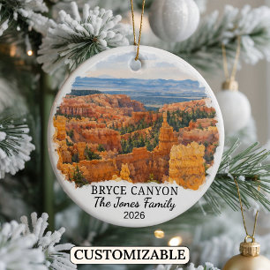 Personalised Bryce Canyon National Park, Utah Ceramic Tree Decoration