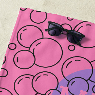 Personalised Bubble Bliss Beach Towel