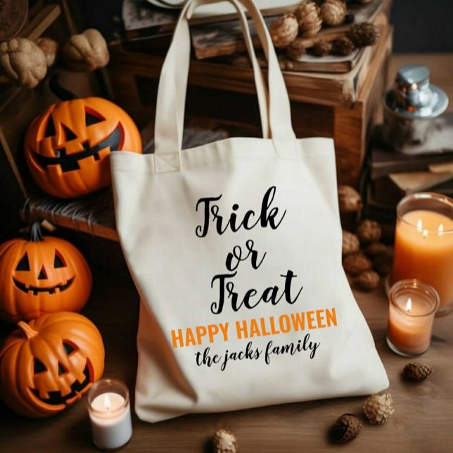 personalised bucket, personalised trick or treat  tote bag (Creator Uploaded)